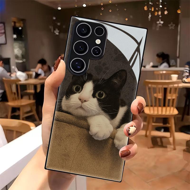 Exquisite Luxury High-end PhoneCase Glass TPU PhoneCase for Samsung Galaxy S26 S25 S24 S23 S22 S21 FE,Ultra,Plus Dropresistant