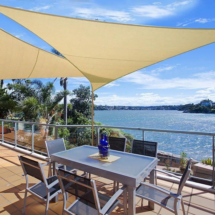 Shade Sail - AIMOONSA - 3x5 M - Rectangular - Waterproof - 93% UV Resistant