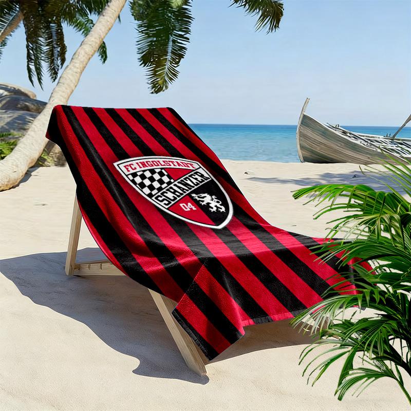 FC Ingolstadt Schanzer Print Beach Towel, Large Soft Quick Dry Towel for Beach Camping Swimming