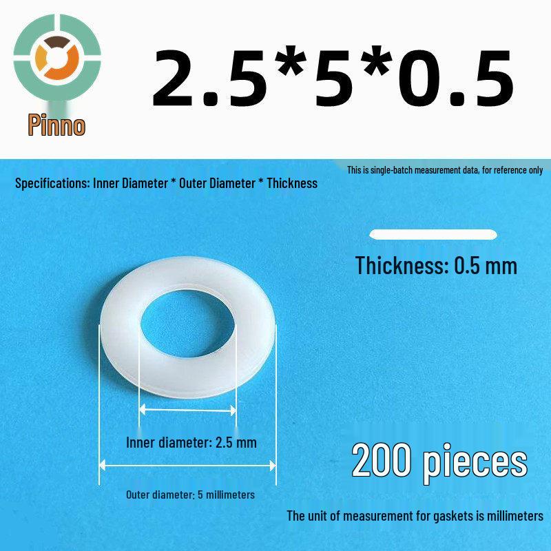 Thickened Nylon Plastic Flat Washer: Hard Plastic Gasket M2-M16