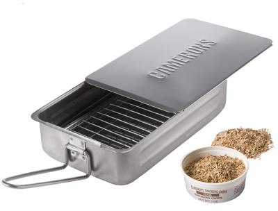 Camerons Mini Smoker Rökare för Rökt Gas- och Induktionshäll Redskap för Hemmet Camping Utomhus Inkluderar Tips Mat, Kompatibel, Utomhus, Camping,