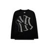 MLB New York Yankees Logo Print Crewneck Sweatshirt Unisex sweatshirt Black 3ATSB0334-50BKS