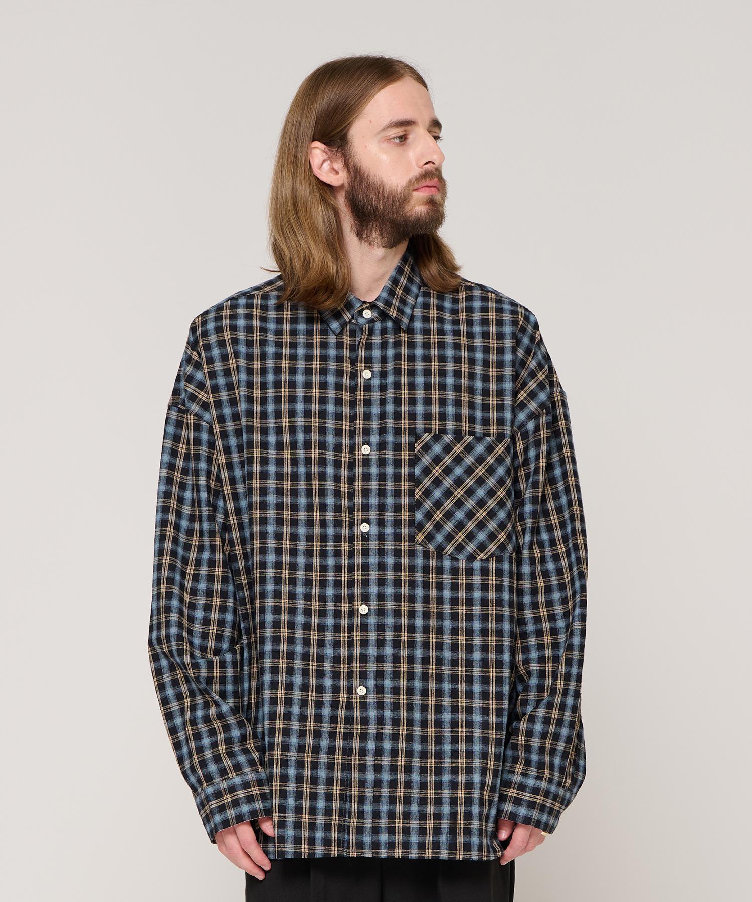 Cargo Bros Plaid Over Check Shirt (Black) Free