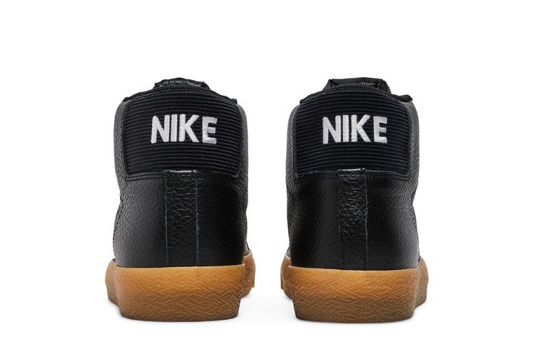 Мужские кроссовки Nike Zoom Blazer Mid Premium SB Черный Жевательная резинка Камень Черный/Черный/Жевательная резинка Светло-коричневый/Белый