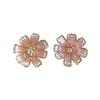 Sweet Super Fairy Pink Flower Earrings Feminine Gentle and Versatile Stud Earrings Temperament High-end Fashion Earrings Accessories