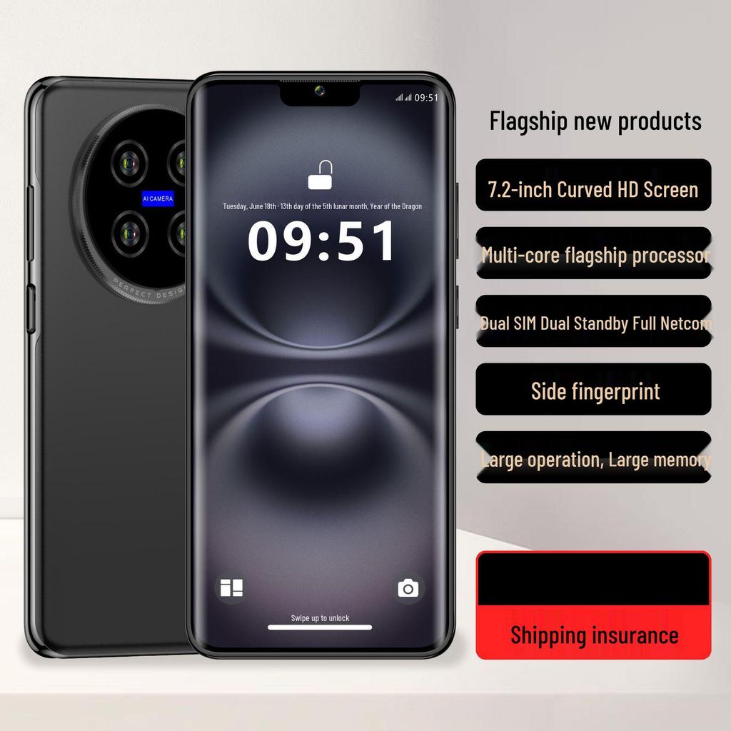 S100 UltraMax Smart 5G Phone: Large Curved HD Screen, Perfect for Gaming & Streaming