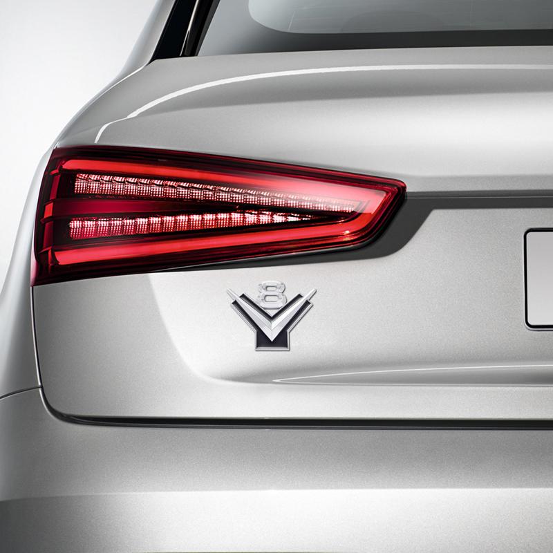 AABHC1 Car Styling Metal V8 Logo Car Fender Emblem Rear Trunk Badge Decor Sticker For Dodge Jeep Ford Chevrolet Lexus Jaguar Chrysler