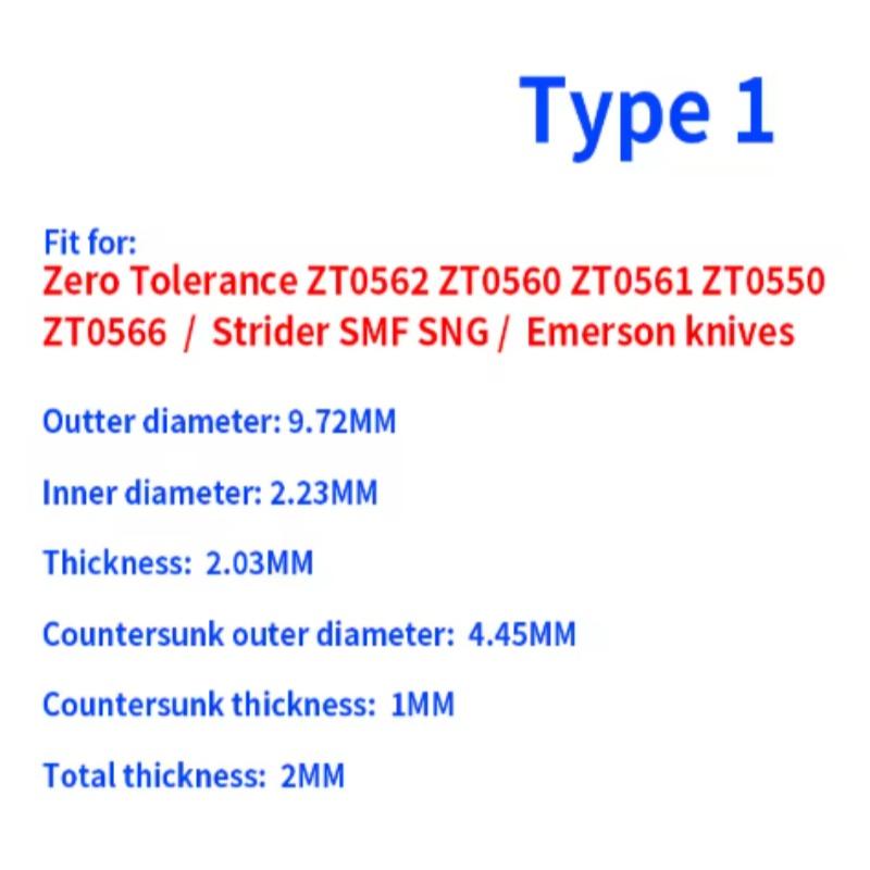 10pcs Brass / Titanium Alloy Knife Lockbar Stabilizer Thumb Push Screws For Rick Hinderer XM18 Strider SMF SNG ZT0620 ZT0562