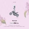 Silber Ziyun S925 Sterling Motorrad Anhänger, Cooles Sportliches DIY Accessoire (SCC1712)