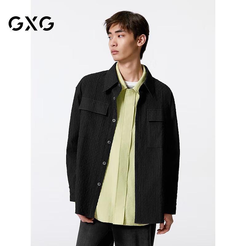 GXG Men's Fall Lapel Long-Sleeve Shirt Jacket