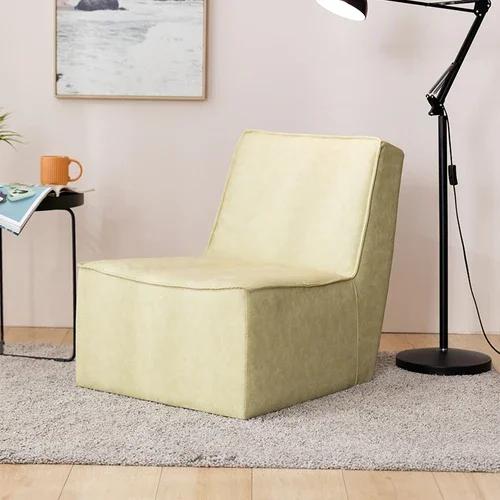 Floor Lazy Sofa - Leather Upholstery for Living Room & Balcony, Modern Minimalist Tatami Style, Leisure Lounge Chair