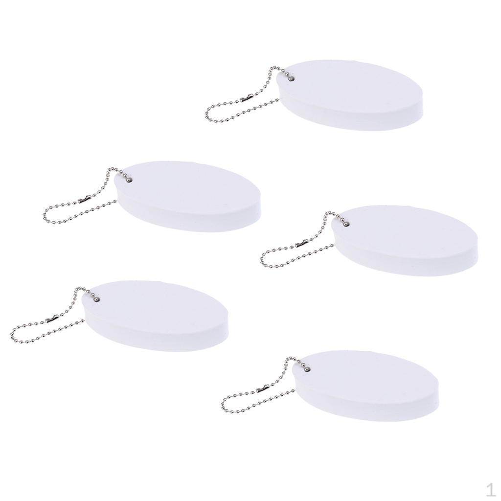 

5 Pieces Marine Outboard Floating Keyring Sailing Kayak Surfboard White
