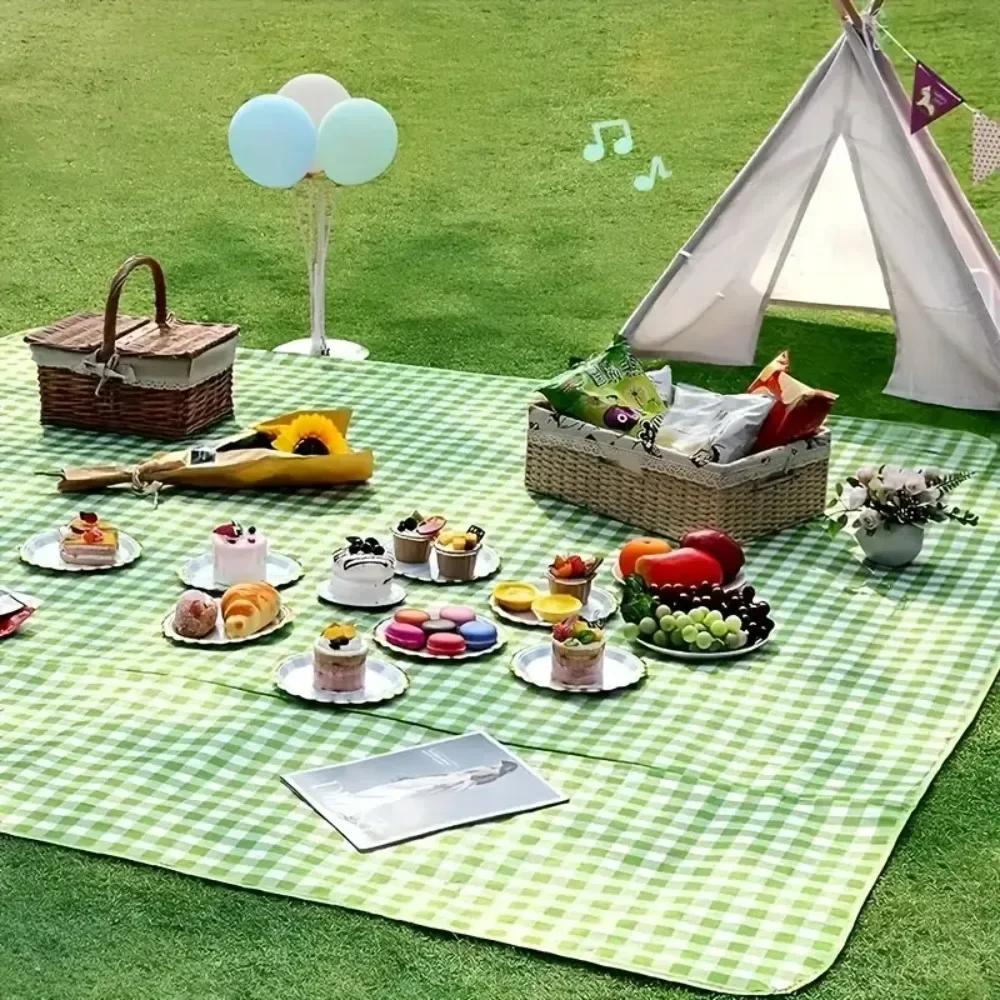 Waterproof Foldable Outdoor Picnic Mat Beach Camping Blanket Portable Moisture Proof Travel Park Hiking Mat Washable