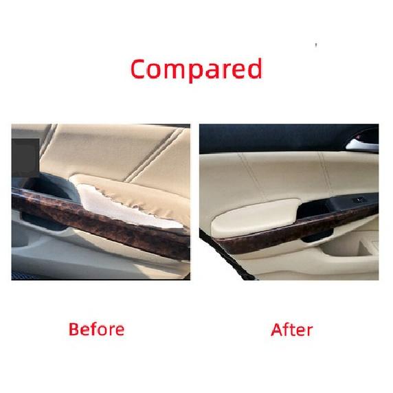 1 Set Beige Leather Car Inner Door Panel & Armrest Cover For Honda Accord 8th