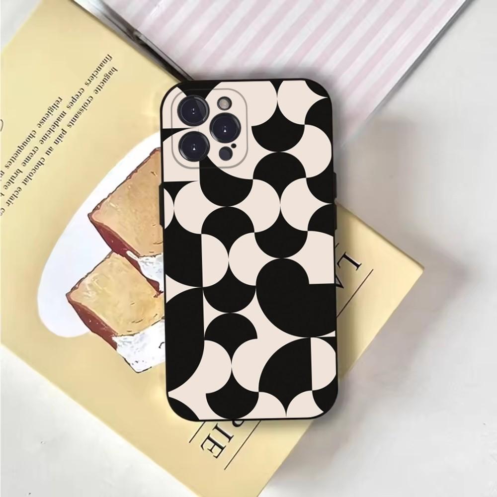 Bauhaus Exhibition Phone Case For iPhone 16,15,14,13,12,11,Pro,X,XS,Max,XR,Plus,Mini Soft Black Cover