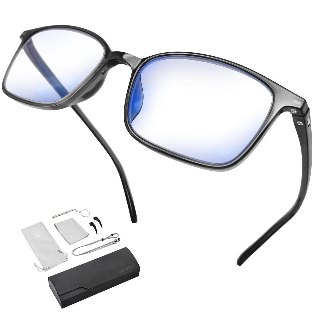 GOKEI Magnifying Glasses, Loupe Glasses [1.6x Magnification, Lightweight, Blue Light Blocking, 7-Piece Set] Magnifying Glasses, Loupe-Style Glasses,