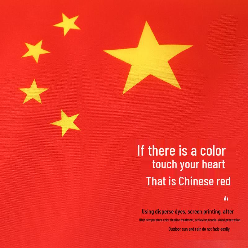 Mini handhållna femstjärniga röda flaggor för nationaldagsfirande