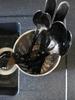 Cutlery Container Organizer Basket Black Steel