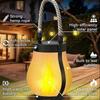 4 Pcs Solar Lantern Outdoor Lights Waterproof Dancing Flame for Garden and Yard Decor