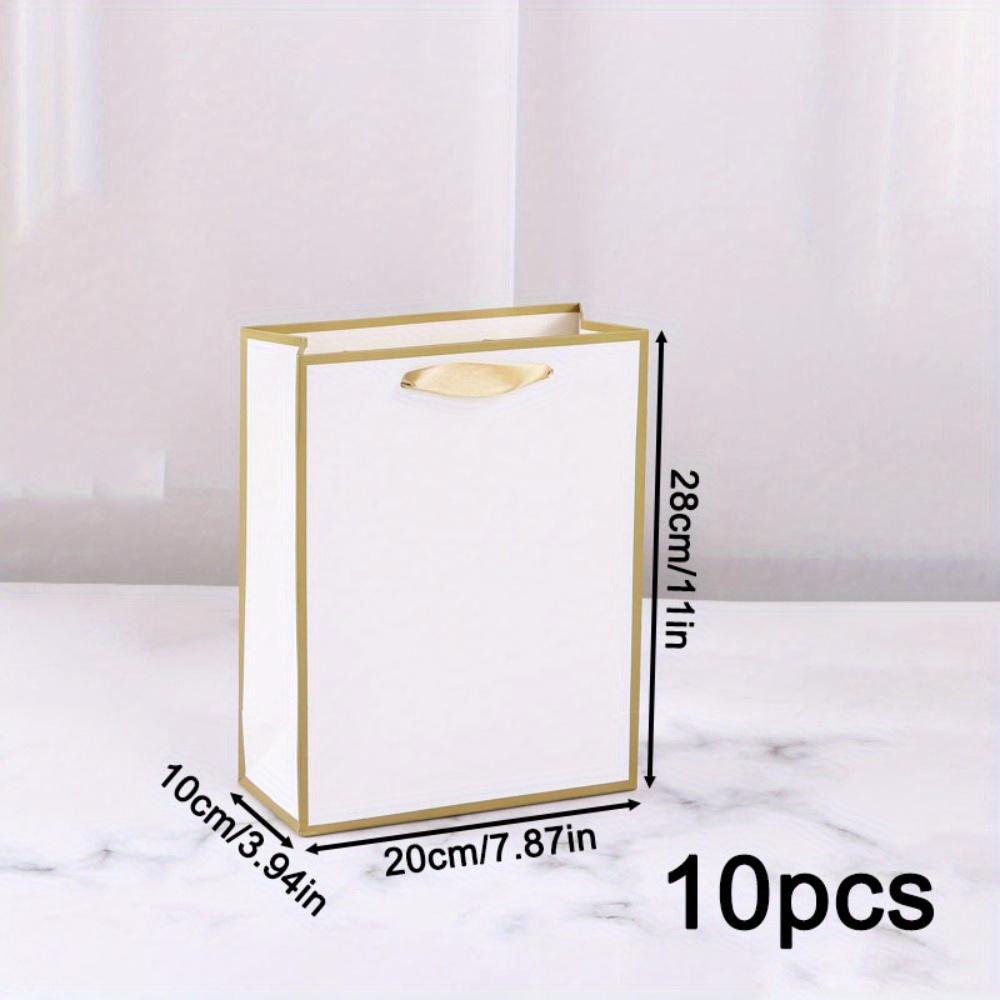 

10 шт. подарочные пакеты из крафт-бумаги с ручками, пакеты для угощений с ручками, пакеты для подарков на вечеринку, пакеты для упаковки подарков, пакеты для покупок для бизнеса, подарки для вечеринки 10pcs 28*20*10cm