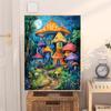 5d DIY Diamond Painting Cross Stitch Colorful Mushroom House Diamond Embroidery Mosaic Full Round Drill Home Decor