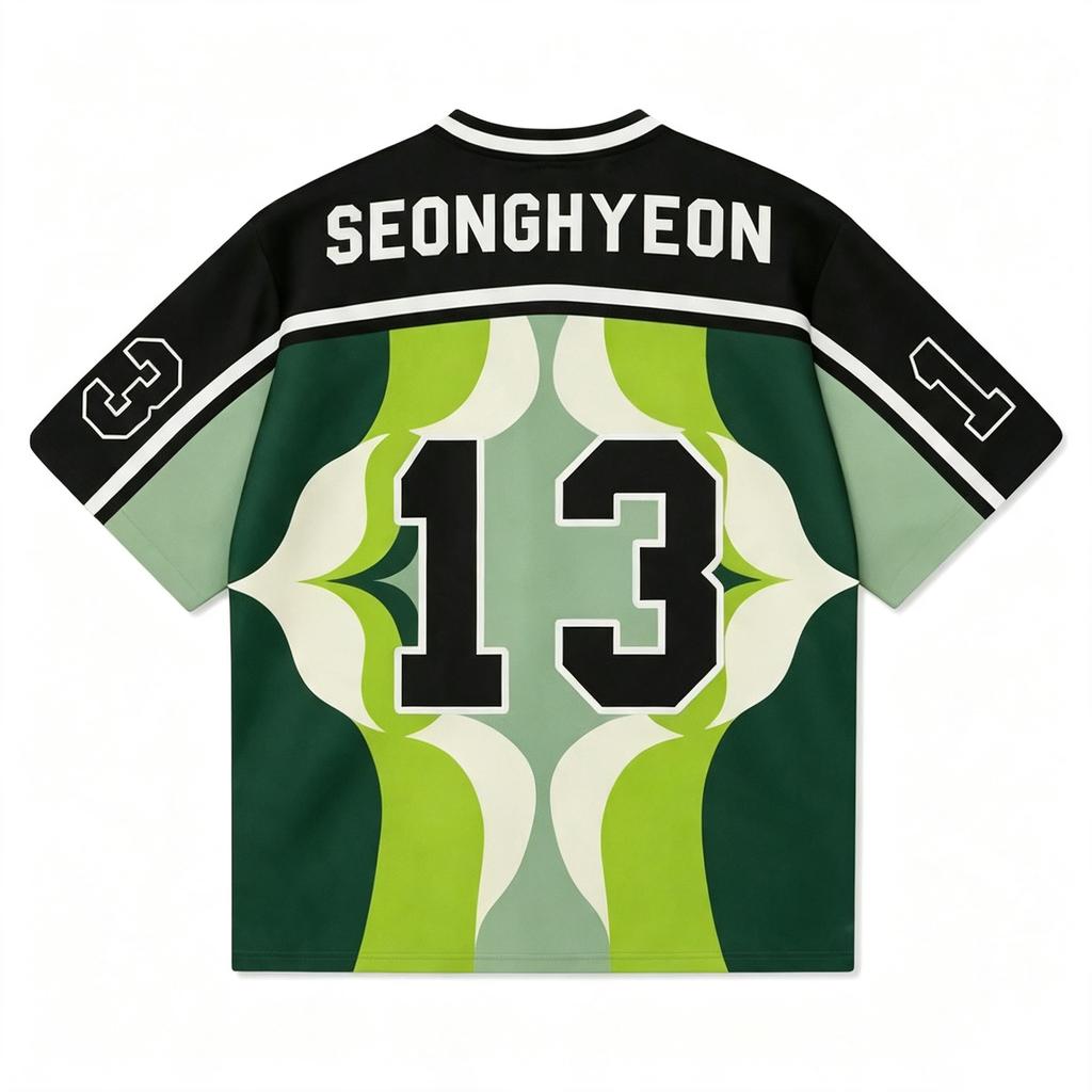 Green Floral GREENGREEN Style Mesh Jersey,Print Mesh Jersey Short Sleeve Streetwear Top For Men Women Fan Shirt