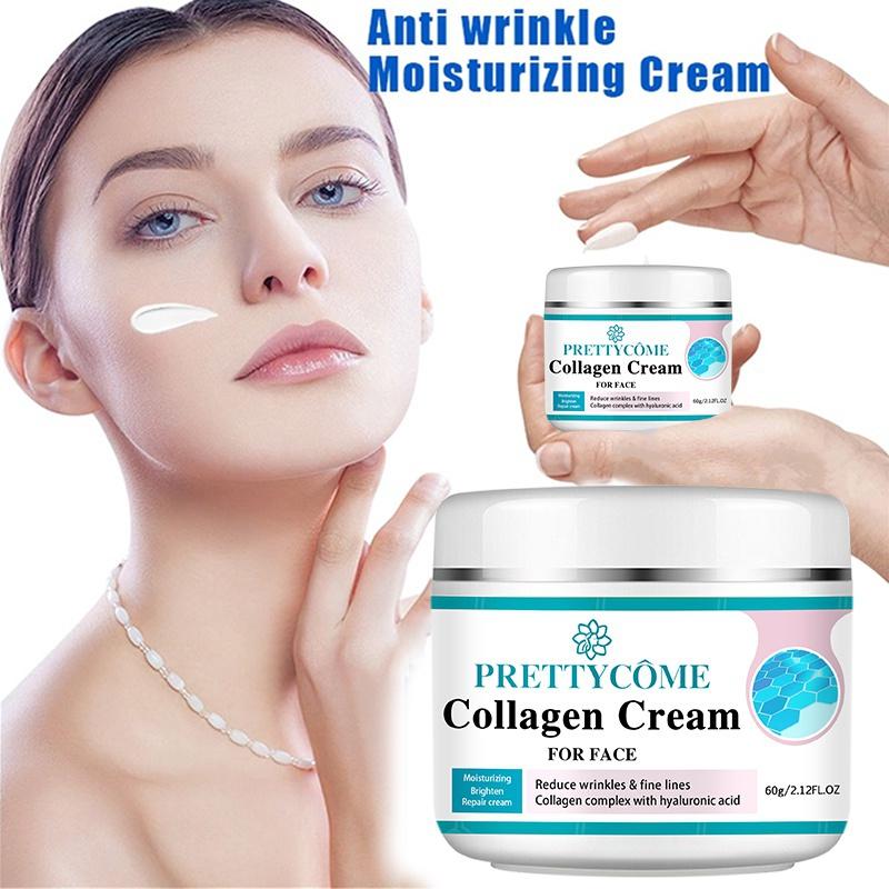 Face Collagen Cream Moisturizing Nourishing Cream Reduce Wrinkles Brightening Skin Facial Cream Face Skin Care