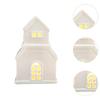 Christmas Miniature House Statue, Tabletop Ornament with Light Gift Christmas