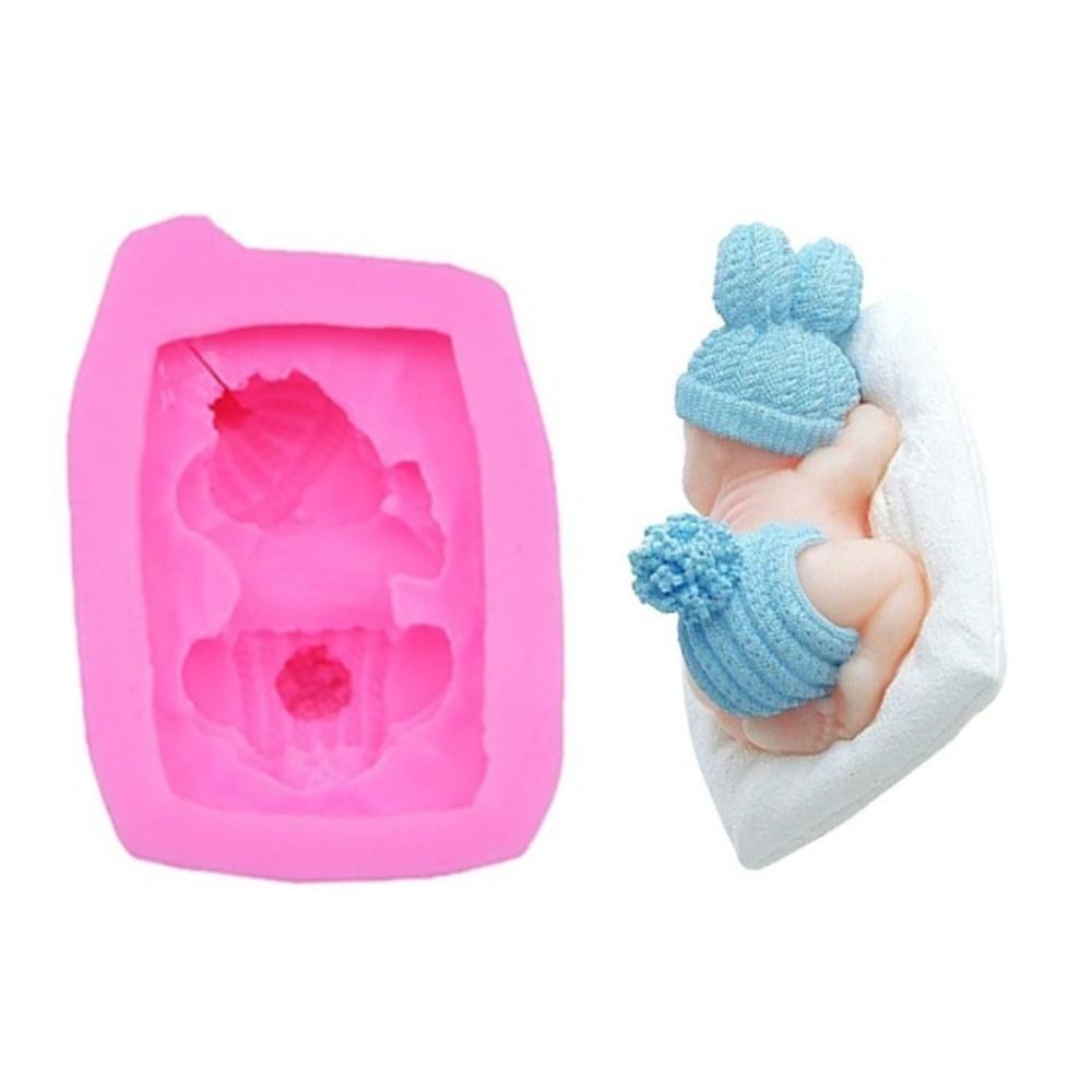 Food Grade Silicone Baby Silicone Mold Non-Stick 3D Fondant Mold Baby Shower Mold  Fondant Cake