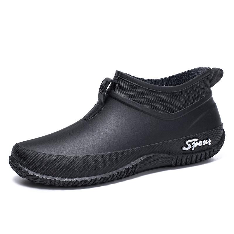 Daily Casual Rain Boots Four Seasons Thick-soled Waterproof Shoes Outdoor Wear-resistant Rain Rubber Shoes Women's Short-tube Water Shoes