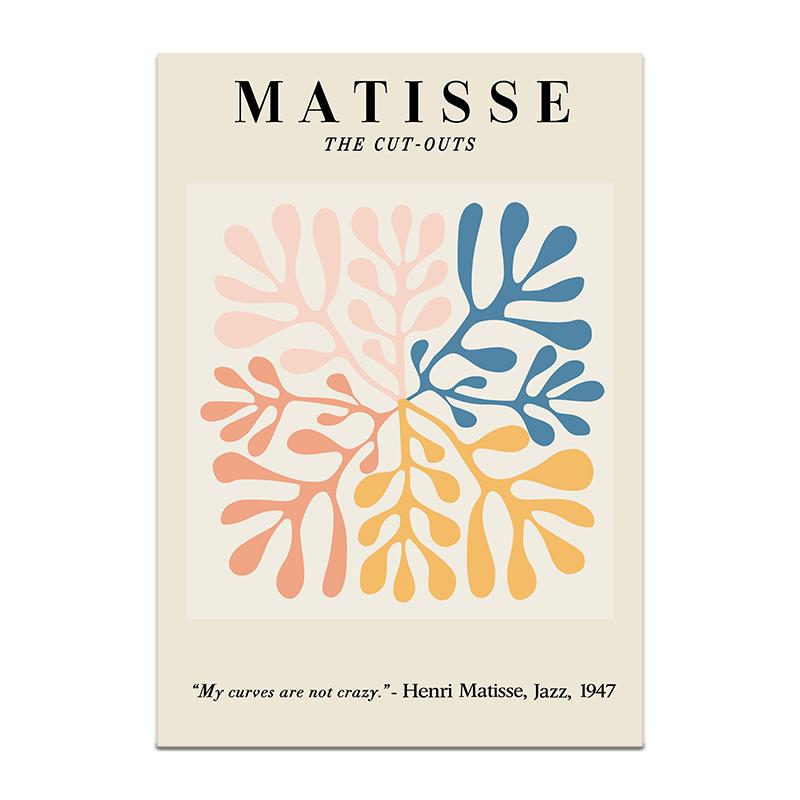 Henri Matisse Poster Flower Canvas Painting Art Nordic Leaf Posters Prints Wall Pictures for Living Room Home Decor Unframed