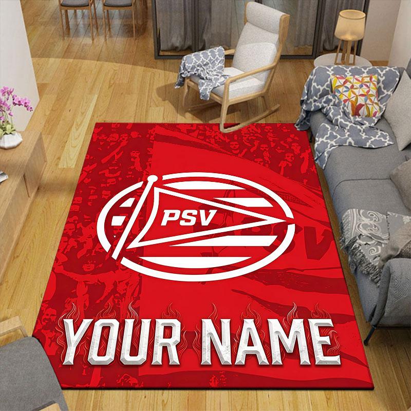 Custom Name,PSV Home Sofa Decoration for Living Room & Bedroom, Non‑Slip Play Flannel Floor Mat for Game Room