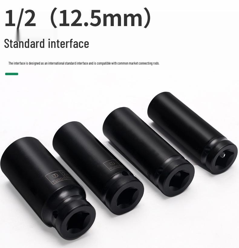 1/2 Inch Extended Heavy Duty Air Impact Socket Wrench Set (34-36mm)