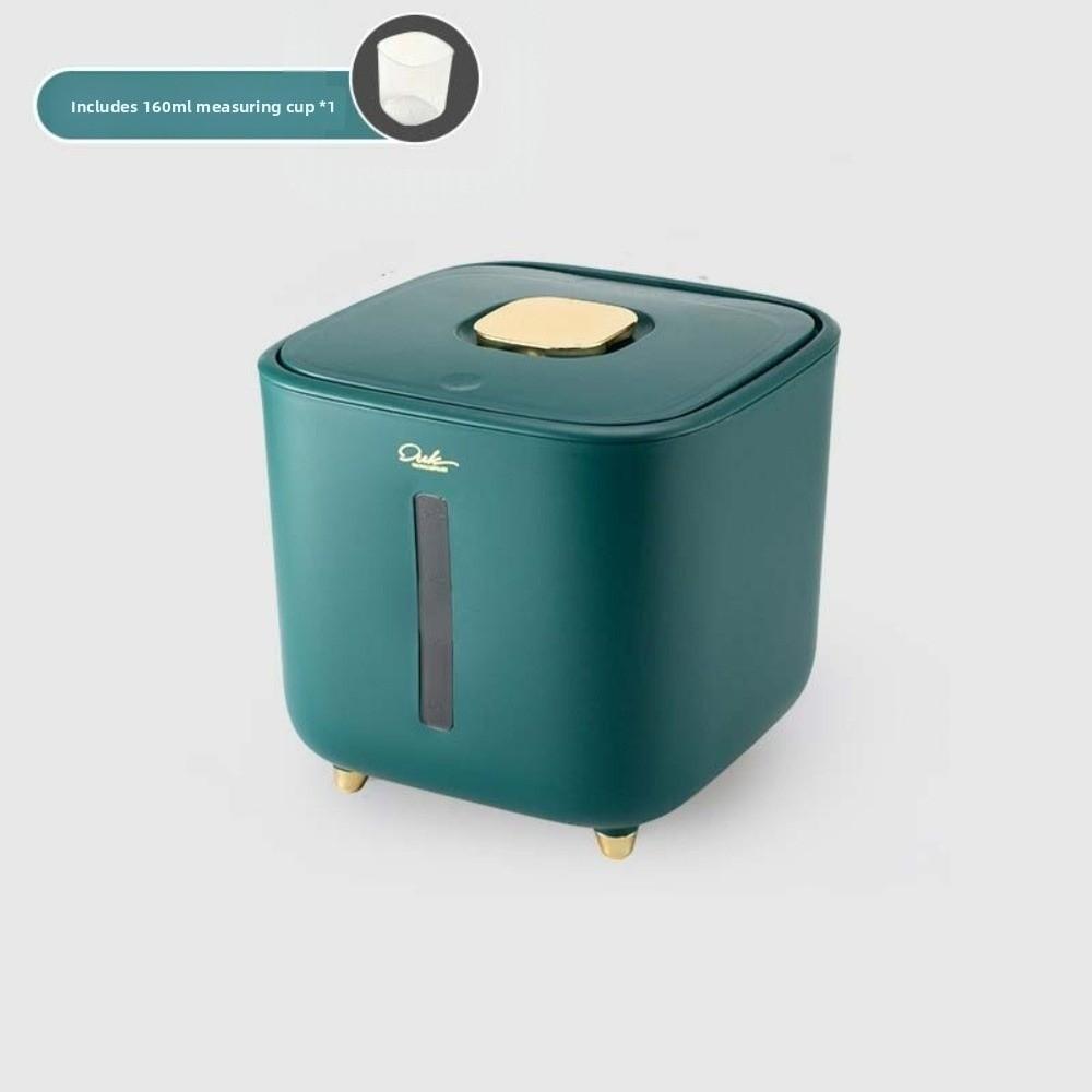 Large Capacity 5KG Rice Bucket With Measuring Cup Rice Sealed Jar Cereals Dispenser Dry Food