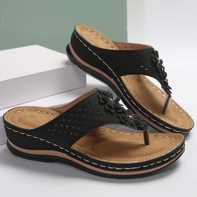 Fashion Plus Size 36-44 Wedges Flip Flips Women Summer 2025 Thick Sole Lightweight Slippers Woman Lightweight Clip Toe Casual Sandals