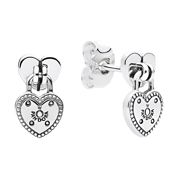 Pandora Love Lock Pendant Design - Earrings Women earrings Silver 296575 Box