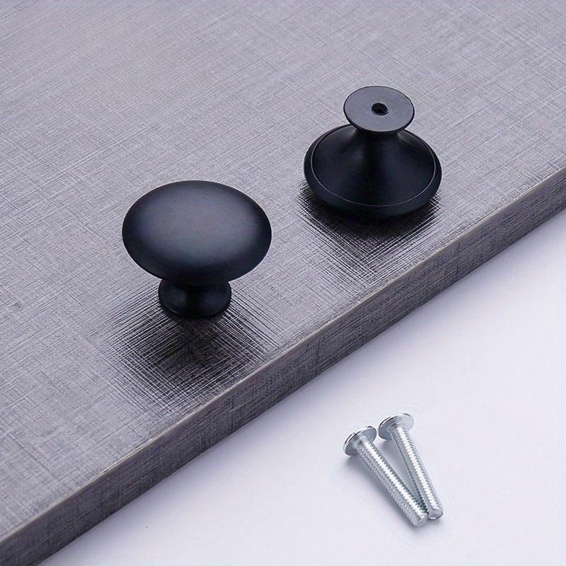 10pcs European Mushroom Porcelain Single Hole Handle Modern Simple Wardrobe Cabinet Round Stainless Steel Drawer Handle Hardware