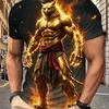 Herren Mode 3D Gedrucktes Herren T-Shirt Rundhals Kurzarm Trendige Streetwear