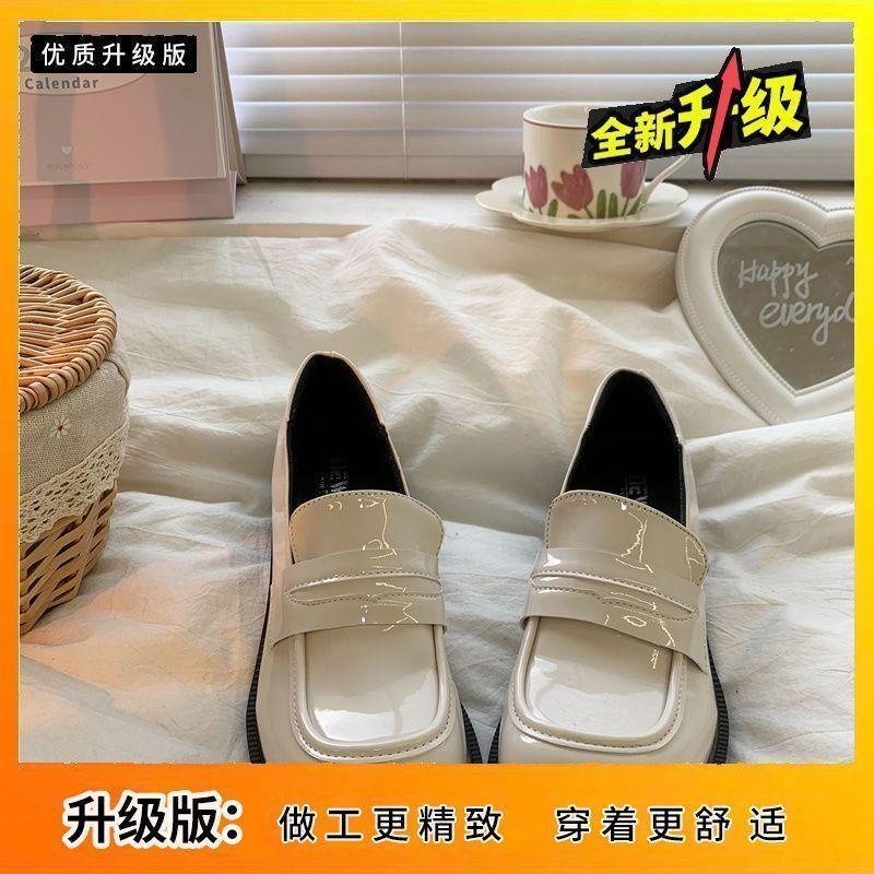 

Black high heels large size women s shoes new Japanese jk small leather shoes women s British style retro thick heel Mary Jane single shoes 35