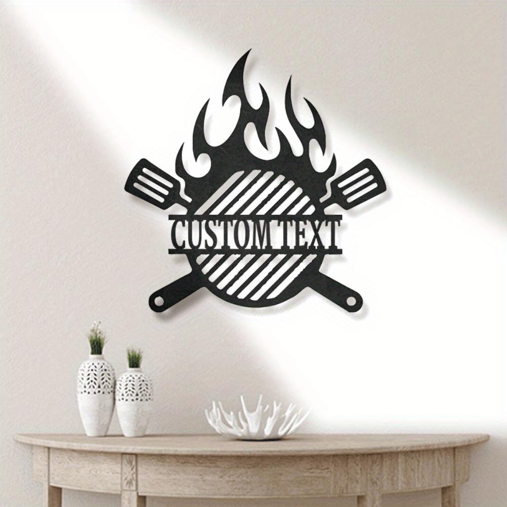 Arte de Pared de Metal Regalo para Barbacoa Decoración de Maestro Parrillero Señal para Cocina Exterior