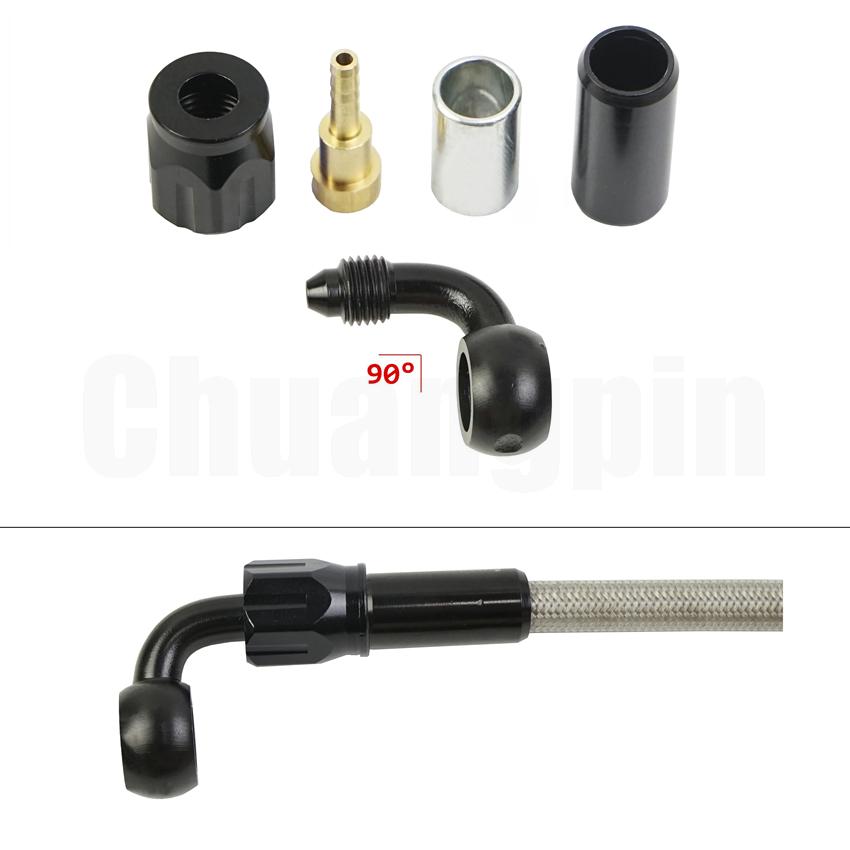 Montare banjo de frână Scoateți din aluminiu Moto întărită hidraulică Ambreiaj de frână Linie de furtun de ulei AN3 pentru motocicletă ATV Dirt Bike Buggy