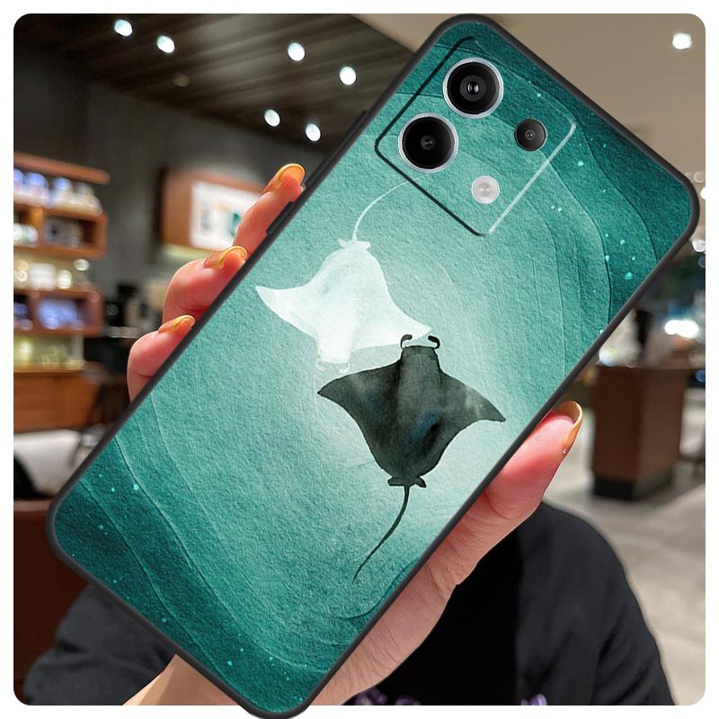 Animal Manta Ray Case For Xiaomi Redmi Note 12 9 10 11 13 14 15 Pro Plus Cover For Redmi 13C 12C 10C 14C 15 C