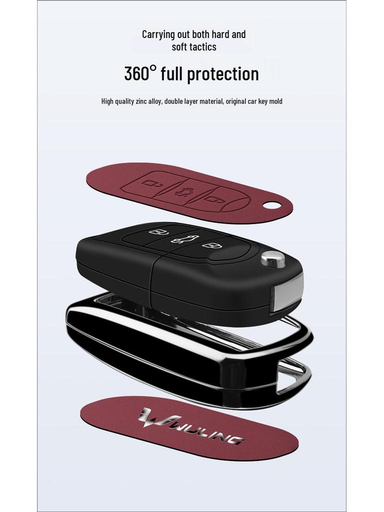 Wuling High-end Men's Car Key Case for Jiachen, Bingo, Hongguang MINIEV, Capgemini, Journey