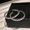 Korean High-End Exquisite Diamond Snake Circle Earrings for Women