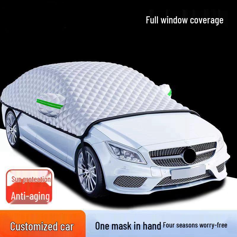 

New Model Large Half Car Cover: Sun, Snow, Frost Protection Shield SUV