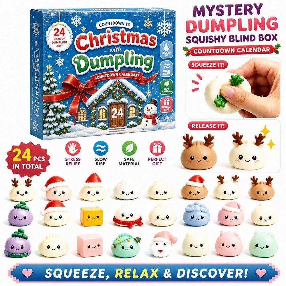 24Pcs Countdown Calendar Christmas Fidget Toy Set Christmas Toy Slow Rising Squeeze Toy Holiday