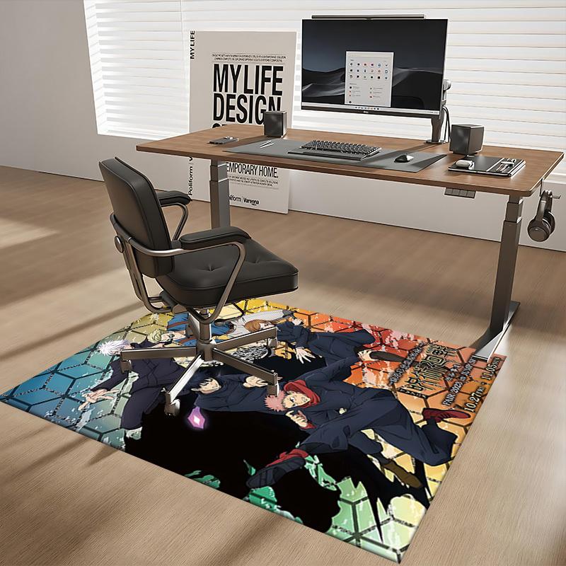 1pc Jujutsu Kaisen Anime Chair Mat - Office Desk Carpet with Non-Slip Backing, Perfect for Jujutsu Lovers and Fans, Suitable for Home Decor, Gaming Ro