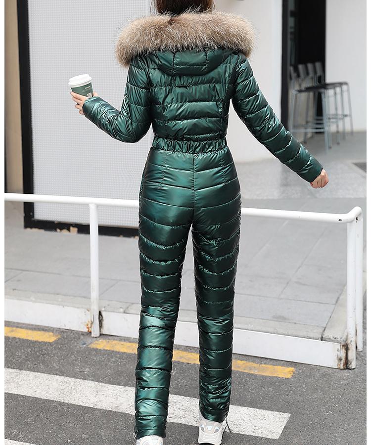 Abrigo Mono Acolchado de Algodón para Mujer Invierno con Capucha Brillante Cortavientos Impermeable Parkas Abrigo Cálido Ropa Exterior 6 Colores