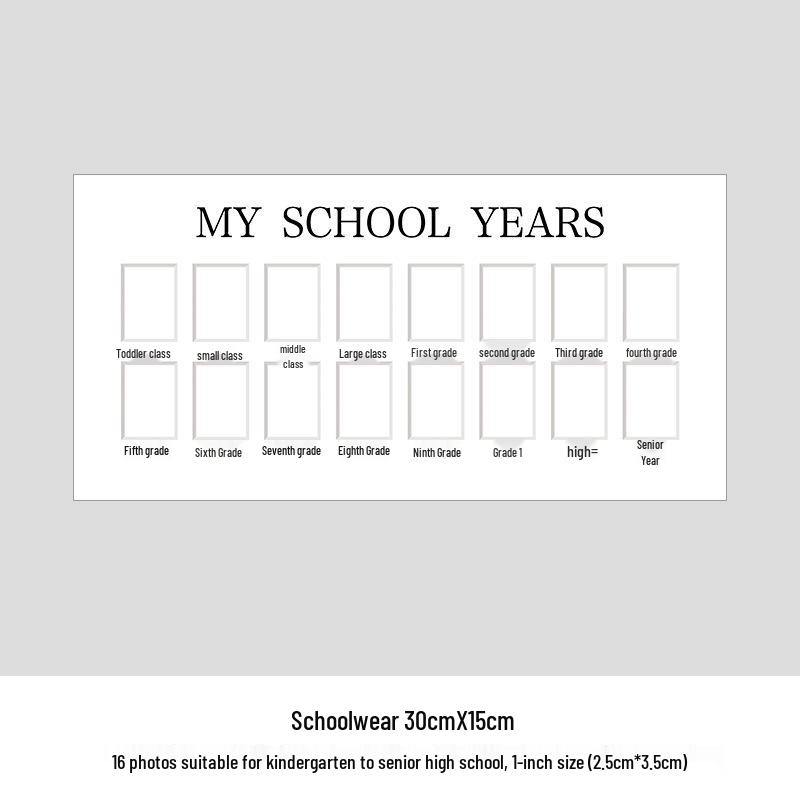 Personalized Children's Growth Photo Frame for Passport, Graduation, and ID Photos