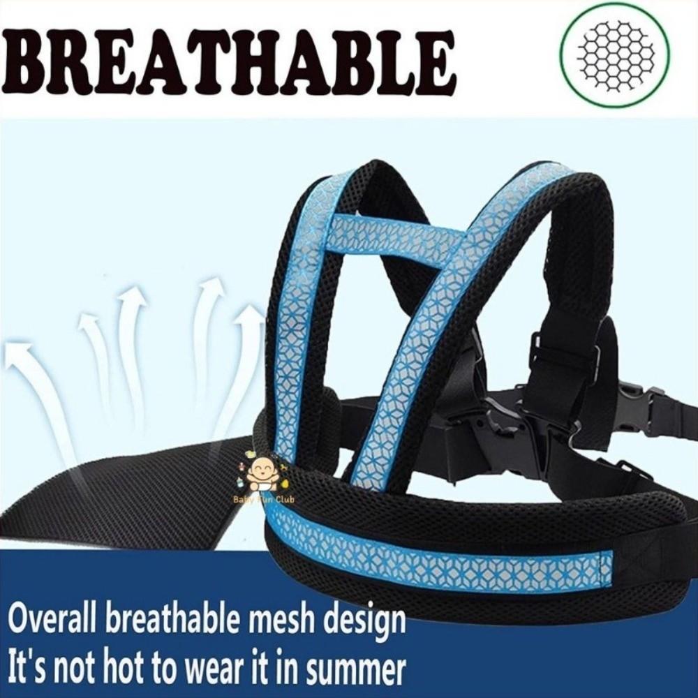 Atmungsaktiver Motorrad-Sicherheitsgurt mit zwei Griffen, Kinder-Sicherheitsgurt, Kindersitzgurt für Kinder